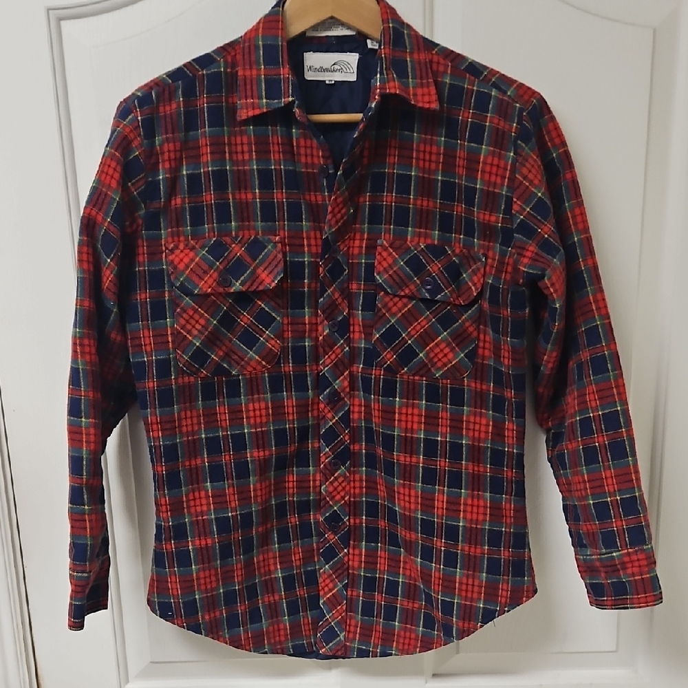Vintage Windbreaker ABrand Flannel Jacket